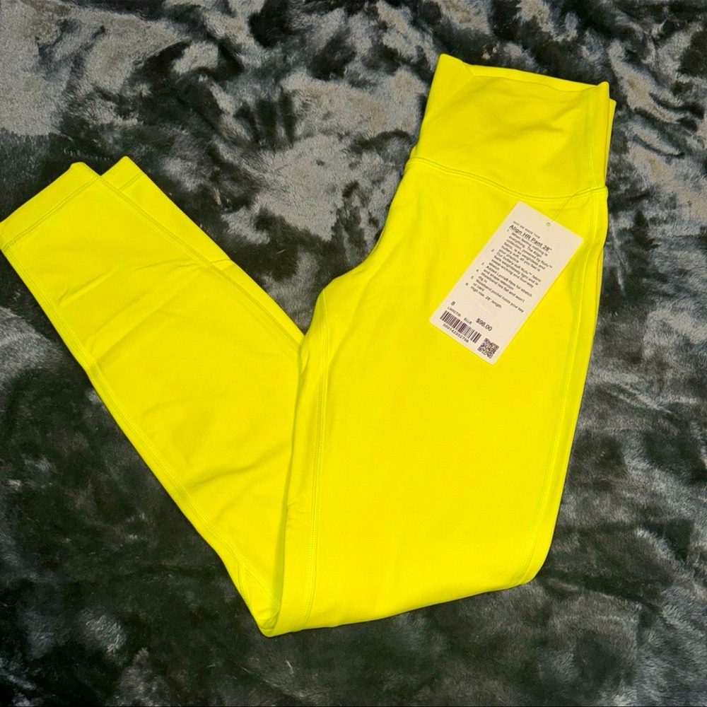 Lululemon Align HR 28” size 8/ Electric Lemon/Brand New!